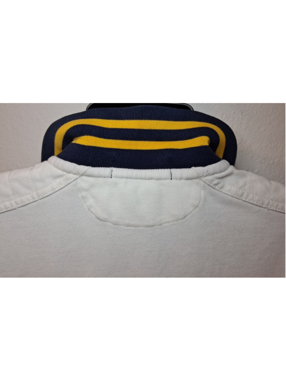 VTG 90s Polo Ralph Lauren Big Pony Men's XL Rugby Polo Shirt Custom Fit White - Picture 8 of 11